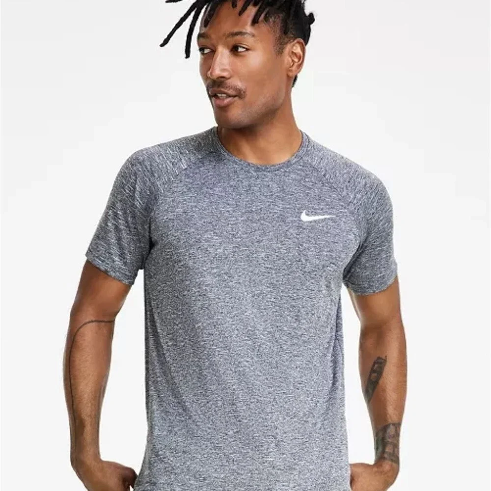 Men's Hydroguard Dri-FIT Stretch UPF 40+ Heather Rash Guard XL Nike